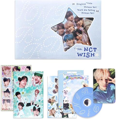 NCT WISH - الألبوم المنفرد الثاني [Songbird] (Letter Ver.) مجموعة رسائل يمكنك صنعها بنفسك + كتاب صور + قرص مضغوط صغير + بطاقة صور + هدية in Kuwait