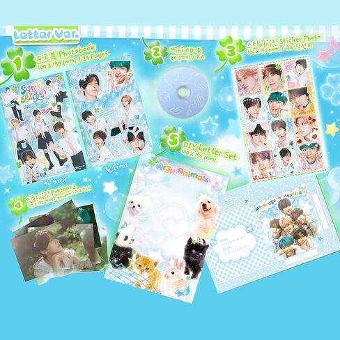 NCT WISH - الألبوم المنفرد الثاني [Songbird] (Letter Ver.) مجموعة رسائل يمكنك صنعها بنفسك + كتاب صور + قرص مضغوط صغير + بطاقة صور + هدية in Kuwait