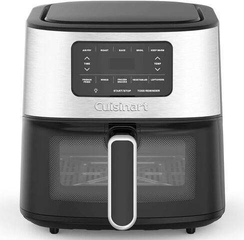 فرن مقلاة هوائية Cuisinart AIR200، سلة 6 كيو تي، مقلاة هوائية من الفولاذ المقاوم للصدأ مع حزمة حماية محسنة CPS لمدة عامين in Kuwait