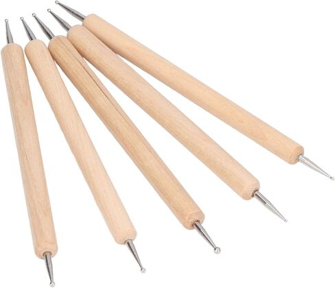 FLEXMAN 5Pcs Dotting Tools Ball Styluses Set, Embossing Stylus Double End Tracing Dotting Tool, Stainless Steel Embossing Stylus Set for Painting Engraving in Saudi Arabia