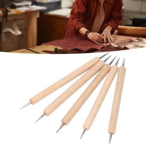 FLEXMAN 5Pcs Dotting Tools Ball Styluses Set, Embossing Stylus Double End Tracing Dotting Tool, Stainless Steel Embossing Stylus Set for Painting Engraving in Saudi Arabia