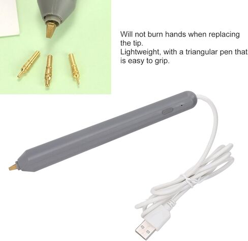 أقلام فويل ساخنة ساخنة، قلم ختم منقوش بالرقائق الساخنة، قلم فويل حراري USB مع 4 قطع مختلفة من طرف القلم لكتابة الرسم in Saudi Arabia