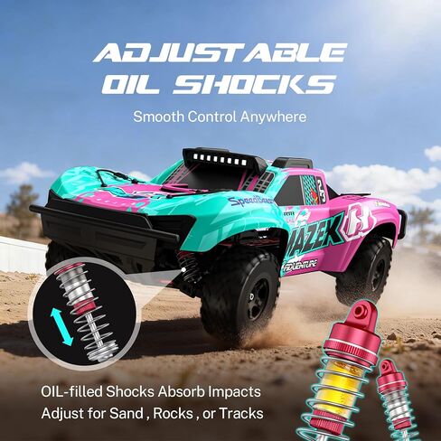 Hosim 1/10 RC Truck 4WD Brushless Buggy Cars, MAZEK RTR 62+ MPH Hobby Grade High Speed Remote Control Car for Adults & Teens Off-Road Bashing, Rock Crawling, Racing Waterproof Electric Monster Trucks in Saudi Arabia