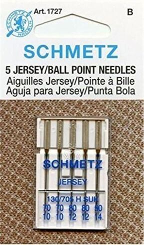 SCHMETZ Jersey Ball Point Sewing Machine Needles – Stretch Knit & Universal Supplies, Assorted Sizes, 5-Needle Cards, Pack of 10 in Saudi Arabia