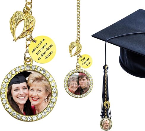 مخصص التخرج شرابة صورة سحر شخصية 2025 2026 لغطاء تذكاري سحر للكلية المدرسة الثانوية حفل التخرج هدية تذكارية (شرابه بيضاوية لهجة فضية) in Kuwait