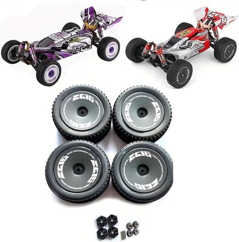 إطارات سيارات تعمل بالتحكم عن بعد من WLtoys 144001 لإطارات نماذج HSP 1/10 1/12 على الطرق لإطارات Tamiya MJX ونماذج مماثلة مقرنة 12 مم in Kuwait