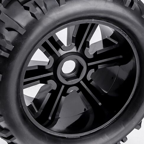 RC Monster Truck Tires and Wheels 17mm Hex Pre-Glued Set with Foam Inserts for 1/8 Arrma Kraton 1/10 Maxx E-Revo (4Pcs) in Saudi Arabia