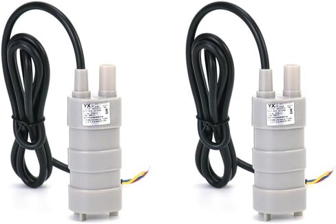 QWORK 12V Submersible Water Pump, 2 Pack 840 L/H 5 m Maximum Lift Freshwater Pump for Fish Tank, Soilless Cultivation, Garden Watering in Saudi Arabia