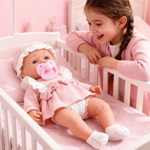 12" Baby Doll Gift Set, Realistic Baby Doll with Accessories - Feeding Bottle Hat Blanket Clothes Real Life Dolls for Toddler Girls 3+ Pretend Play in Saudi Arabia