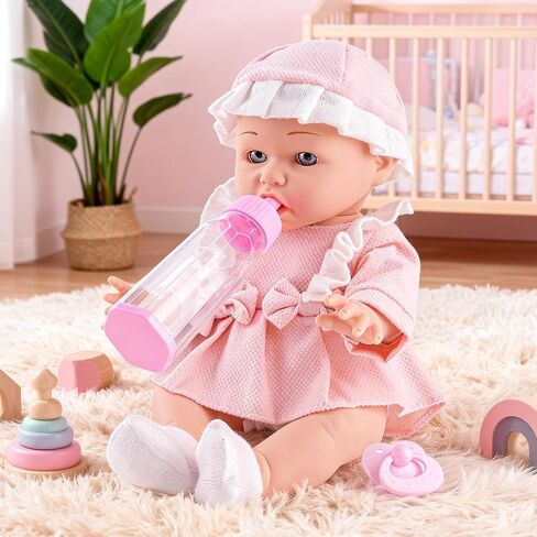 12" Baby Doll Gift Set, Realistic Baby Doll with Accessories - Feeding Bottle Hat Blanket Clothes Real Life Dolls for Toddler Girls 3+ Pretend Play in Saudi Arabia