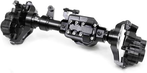 1/10 RC Crawler Car Aluminum Alloy Front and Rear Axle Housing Set Compatible with 1:10 Scale RC Crawler Car Traxxas TRX4 Defender Bronco Upgrades Part (Front and Rear Axle Set Black) in Saudi Arabia