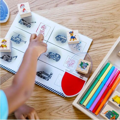 Paw Patrol Stamps Party Supplies - Bundle with 16 Themed Stamps for Birthday Party Favors, Goodie Bags, Loot Bag Fillers, More Plus Coloring Pages | Paw Patrol Birthday Supplies in Saudi Arabia