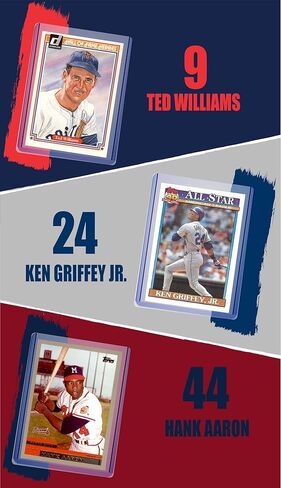 Baseball GOAT Cards: Babe Ruth, Willie Mays, Barry Bonds, Stan Musial, Hank Aaron, Ty Cobb, Ted Williams, Lou Gehrig, Mickey Mantle, Ken Griffey Jr., Nolan Ryan, and Mike Trout All-Time GOATS Assorted Cards Gift Pack in Saudi Arabia
