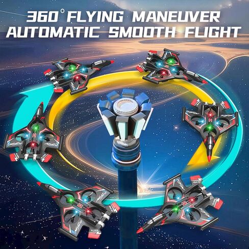 RC Plane，Foam Airplane Toy Drone Remote Airplane Foam Airplanes for Kids Airplanes for Kids Remote Control Helicopter for Boys 8-12，360°Flip Fighter Jet with Light(RED) in Saudi Arabia