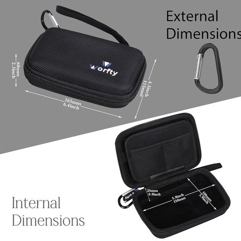 worfty Case for Game Boy Handheld Consoles, Protective Travel Carrying Bag Compatible with Retro Game Boy Handheld Game Consoles (Case Only) (Black) in Saudi Arabia