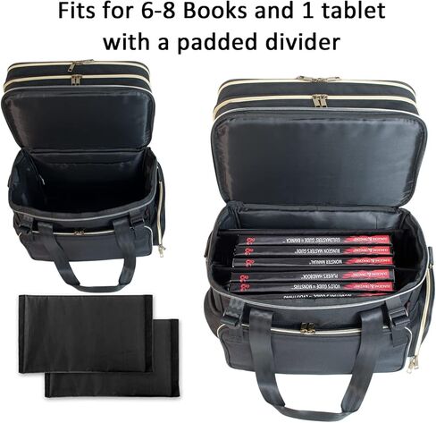 BoardGame، حقيبة سفر للتخزين RPG - تناسب 44 منمنمة، 6-8 كتب، حامل خريطة المعركة، جيوب النرد والرموز - أسود in Kuwait