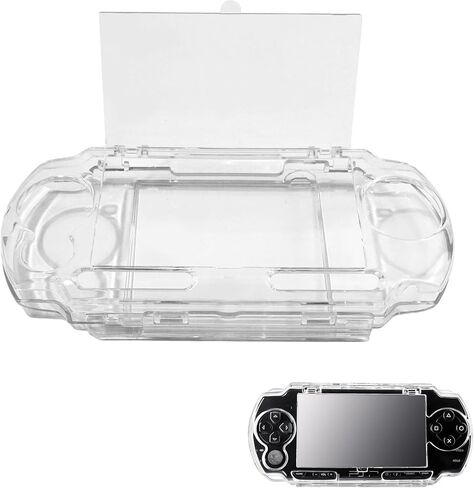 Transparent Hard Case for PSP 2000 3000, Clear Crystal Shell Cover with Screen Protector, Shockproof Protective Housing Replacement for PSP Slim Console, Gaming Collector Display in Saudi Arabia