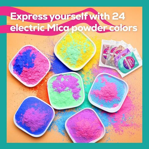 Clear Epoxy Resin Kit with Hardener 32 Oz - 1:1 Part Ratio Arts and Crafts Casting - 24 Mica Powder Pigment Packs, Measuring Cup, Wooden Stirrers and Gloves in Saudi Arabia