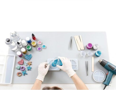 Silicone Mats for Crafts, 28" x 20"x1.3MM Large Silicone Mat,Silicone Mats for Kitchen Counter,Craft Mat, Nonskid Heat Resistant Desk Saver Pad, Multipurpose Mat, Placemat, Grey in Saudi Arabia