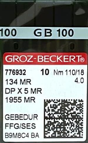 إبرة مع 100 إبرة ماكينة خياطة Groz-Beckert 134 MR FFG GEBEDUR 4.0 / 110 / 18 in Kuwait