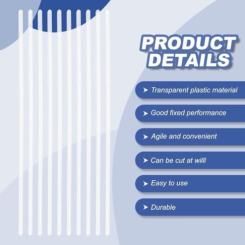 25 Pcs Transparent Plastic Boning 6 Feet Clear Corset Strip Bone for Sewing Corset Costume(5mm 1/5" Wide) in Saudi Arabia