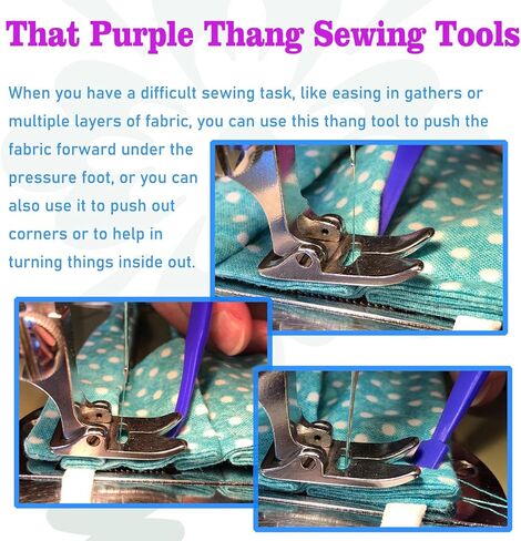 YEQIN 8pcs Quick Turn Fabric & That Purple Thang Sewing Tools Set - Assorted Sizes Tube Turners & That Purple Thang Tools for Sewing Craft DIY Projects Tools in Kuwait