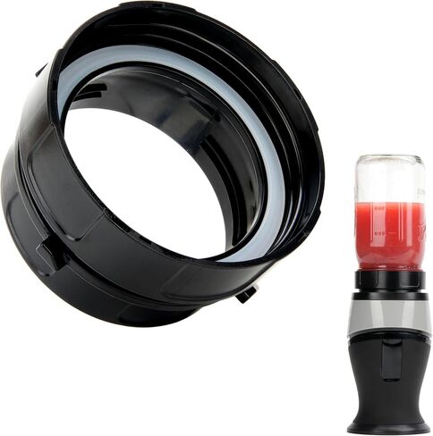 Adapter for Ninja Fit QB3001S and Ball Wide Mouth Mason Jar-Blend Directly in Glass Jar Replace Plastic Cup - Attachment Connection for Ninja Fit 700-Watt, Dishwasher Safe (Only Adapter) in Kuwait