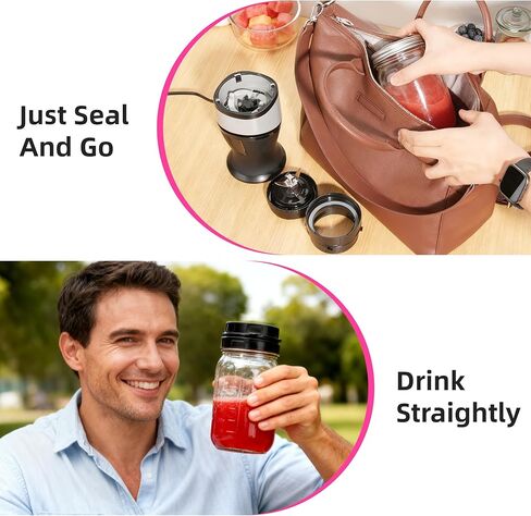 Adapter for Ninja Fit QB3001S and Ball Wide Mouth Mason Jar-Blend Directly in Glass Jar Replace Plastic Cup - Attachment Connection for Ninja Fit 700-Watt, Dishwasher Safe (Only Adapter) in Kuwait