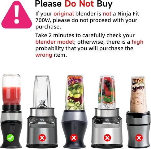 Adapter for Ninja Fit QB3001S and Ball Wide Mouth Mason Jar-Blend Directly in Glass Jar Replace Plastic Cup - Attachment Connection for Ninja Fit 700-Watt, Dishwasher Safe (Only Adapter) in Kuwait