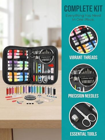 Sewing Kit for Travel and Home, 86 Piece Sewing Kit with Needles, Thread and Sewing Supplies in Saudi Arabia