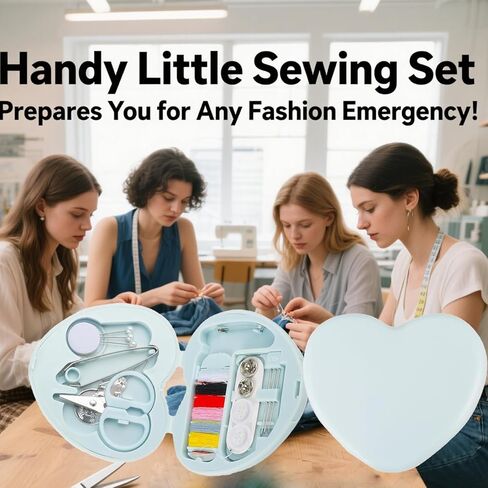 2 Pack Min Travel Sewing Kit Portable Sewing Kit with Threads,Scissors,Needles for Travel,Home,DIY Projects(Blue) in Saudi Arabia