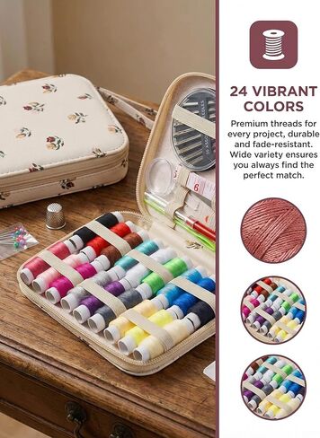 Sewing Kit Gift Set for Travel and Home, 85 Piece Sewing Kit with Needles, Thread and Sewing Accessories in Saudi Arabia