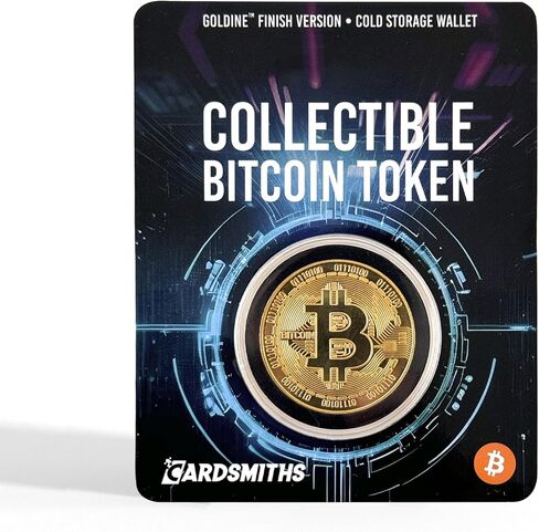 Cardsmiths رمز التخزين البارد المطلي بالفضة مقاس 39 مم من Bitcoin المادي | حماية تشفير سهلة الاستخدام دون اتصال بالإنترنت in Kuwait