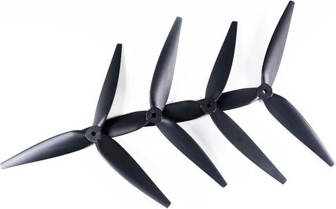 مراوح نايلون من الألياف الزجاجية مقاس 9 بوصة، دعامات ثلاثية الشفرات لطائرات Cinelifter FPV بدون طيار، أسود (4 قطع - 2 CW، 2 CCW) in Kuwait