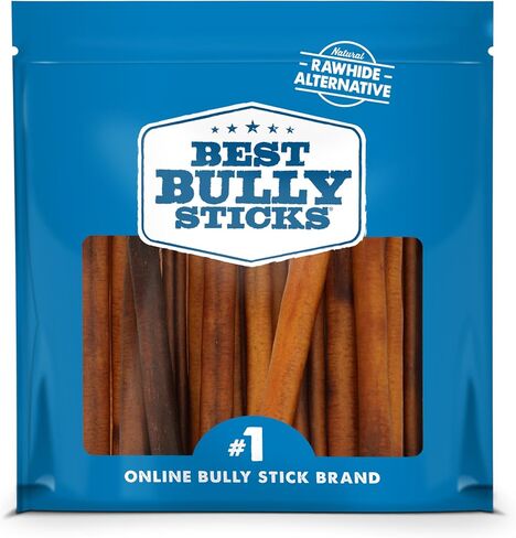 Best Bully Sticks 6 Inch Bully Sticks - 25 Count (Pack of 1) - Natural, Easily Digestible, 100% Grass-Fed, Grain and Rawhide Free in Kuwait