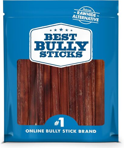 Best Bully Sticks 6 Inch Bully Sticks - 25 Count (Pack of 1) - Natural, Easily Digestible, 100% Grass-Fed, Grain and Rawhide Free in Kuwait