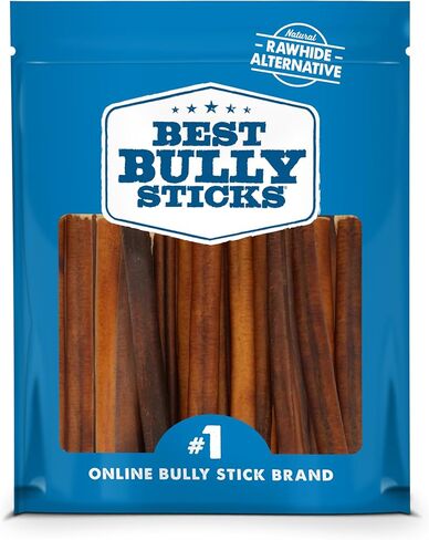 Best Bully Sticks 6 Inch Bully Sticks - 25 Count (Pack of 1) - Natural, Easily Digestible, 100% Grass-Fed, Grain and Rawhide Free in Kuwait