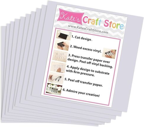 (10) 12" x 12" Sheets - Oracal 651 Transparent Adhesive Craft Vinyl for Cricut, Silhouette, Cameo, Craft Cutters, Printers, and Decals in Kuwait