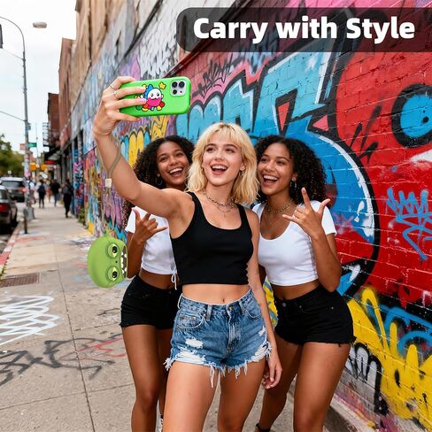 حافظة حماية مضحكة من OAJ لهاتف SHOKZ OpenDots ONE حافظة ثلاثية الأبعاد قبيحة كرتونية، غطاء حافظة من السيليكون الناعم مع سلسلة مفاتيح وحبل (أخضر) in Kuwait