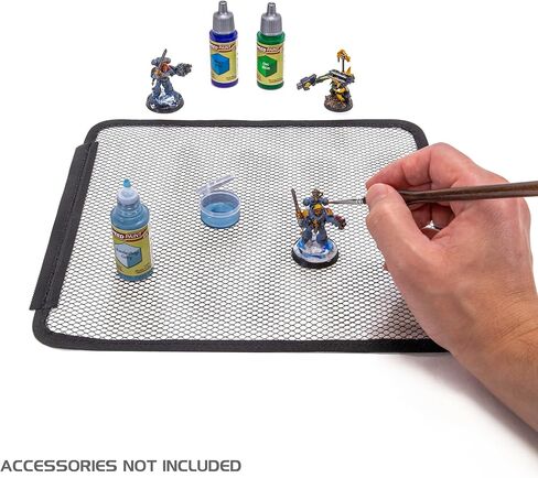 ENHANCE Miniature Paint Carrying Case - Painting Case with Slots for 60 Paints, 16 Paint Brushes - Paint Organizer Case with Gallery Display for Paints, Removable Paint Pad, Wrist Strap in Saudi Arabia