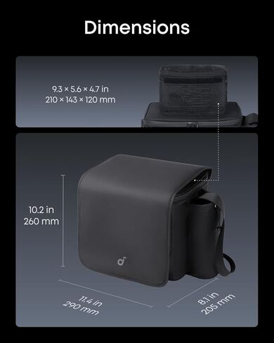 Soundcore Nebula Portable Carry Bag for P1 Projector, Compact and Lightweight Travel Case with Adjustable Storage, Shoulder Strap, and Durable Waterproof Polyester Fabric in Saudi Arabia