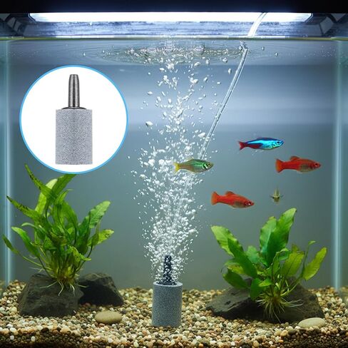 Aquarium Air Valve and Air Stones, Aquarium Airs Pump Connectors, 8 PCS Y-Shaped Plastic Tee Hose Pipe Splitters with Bubble Diffusers for Fish Tank Oxygenation in Kuwait