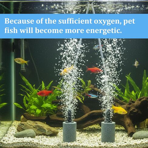 Aquarium Air Valve and Air Stones, Aquarium Airs Pump Connectors, 8 PCS Y-Shaped Plastic Tee Hose Pipe Splitters with Bubble Diffusers for Fish Tank Oxygenation in Kuwait