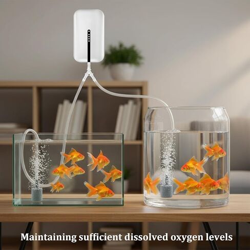 Aquarium Air Valve and Air Stones, Aquarium Airs Pump Connectors, 8 PCS Y-Shaped Plastic Tee Hose Pipe Splitters with Bubble Diffusers for Fish Tank Oxygenation in Kuwait