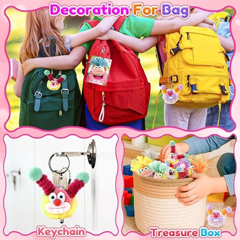 24 Pack Valentines Day Gifts for Kids - Plush Keychains Bulk with Valentines Cards for Girls Boys, Cute Mini Animal Stuffed Toys for Class Classroom Exchange and School Party Favors in Saudi Arabia
