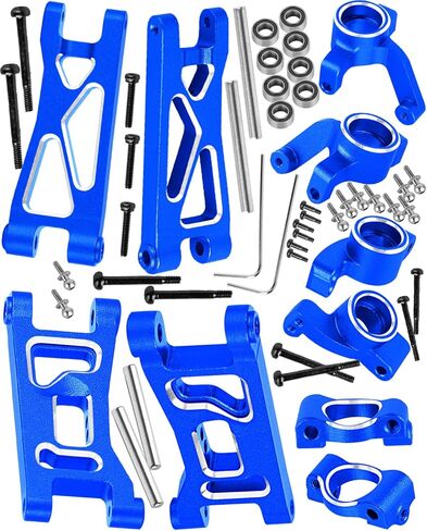جزء ترقيات RC لـ L0S1 1/24 Micro-B 2S 2WD، 1/28 Micro-T 2S 2WD، أذرع التعليق الأمامية الخلفية، كتل العجلات، كتلة التوجيه الأمامية، حاملات المحور الخلفي، أسود in Saudi Arabia