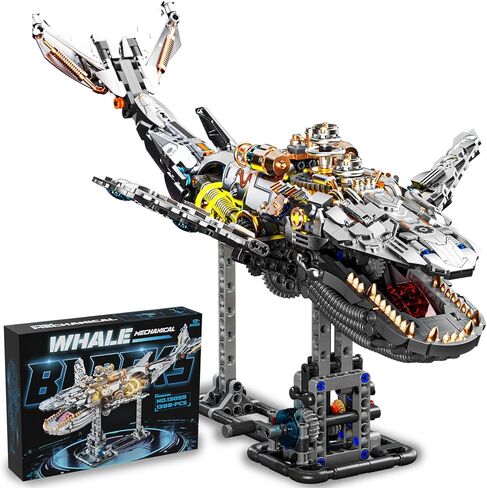 Ideas Mechanical Whale Building Set with Light,Collectible Set for Adults, Compatible with Lego Animal,Authentically Detailed Build and Display Model for Home or Office Décor (1368PCS) in Saudi Arabia