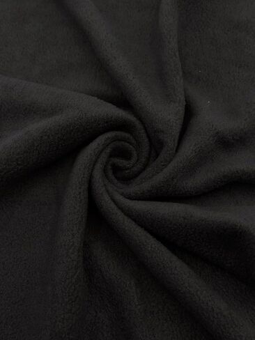 EOVEA - Polar Fleece Fabric by The Yard – Soft Anti-Pill, Warm & Cozy Material for Blankets, Clothing, Crafts, Pet Beds & DIY Sewing – 60" Wide, Solid (Black, 1/2 Yard) in Kuwait