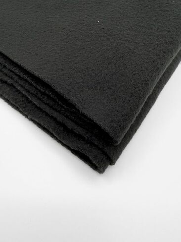 EOVEA - Polar Fleece Fabric by The Yard – Soft Anti-Pill, Warm & Cozy Material for Blankets, Clothing, Crafts, Pet Beds & DIY Sewing – 60" Wide, Solid (Black, 1/2 Yard) in Kuwait