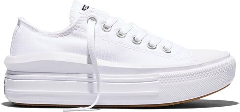 حذاء الجمباز النسائي من Converse، أسود أبيض أبيض، 8.5 in Kuwait